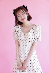Classic Frill Dot Dress - MAISON MARBLE