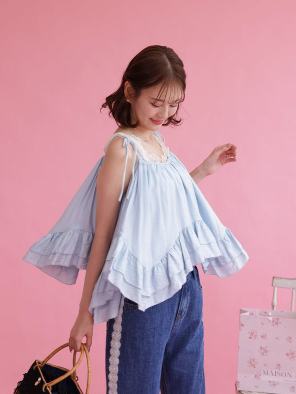 値下げ！新品！maisonmarble （メゾンマーブル）ドッドブラウス 着痩せする大人可愛いレディースファッション通販サイト｜MAISON