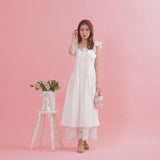 Cotton Lace Layered Dress - MAISON MARBLE