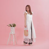 Cotton Lace Layered Dress - MAISON MARBLE