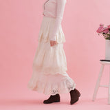 Cotton Lace Skirt - MAISON MARBLE