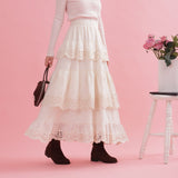 Cotton Lace Skirt - MAISON MARBLE