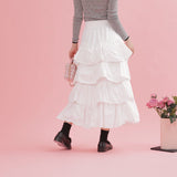 Cotton Layered Skirt - MAISON MARBLE