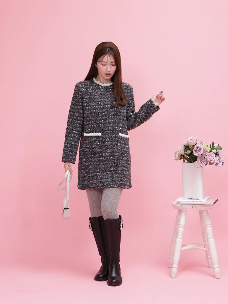 Crystal Tweed Dress - MAISON MARBLE