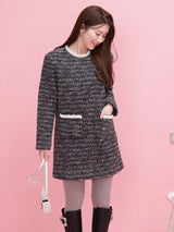 Crystal Tweed Dress - MAISON MARBLE