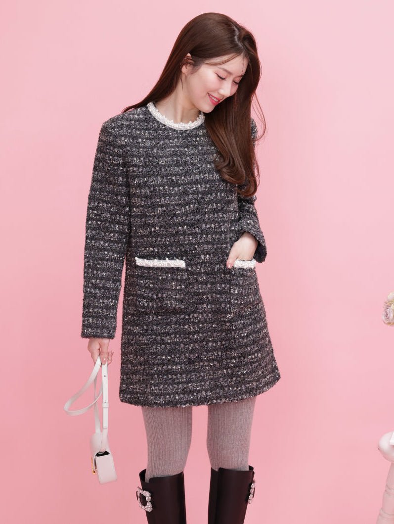 Crystal Tweed Dress - MAISON MARBLE