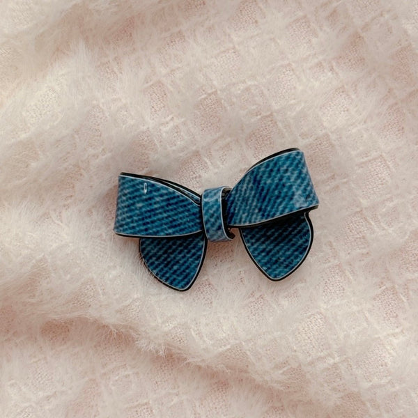 Denim Ribbon Clip - MAISON MARBLE