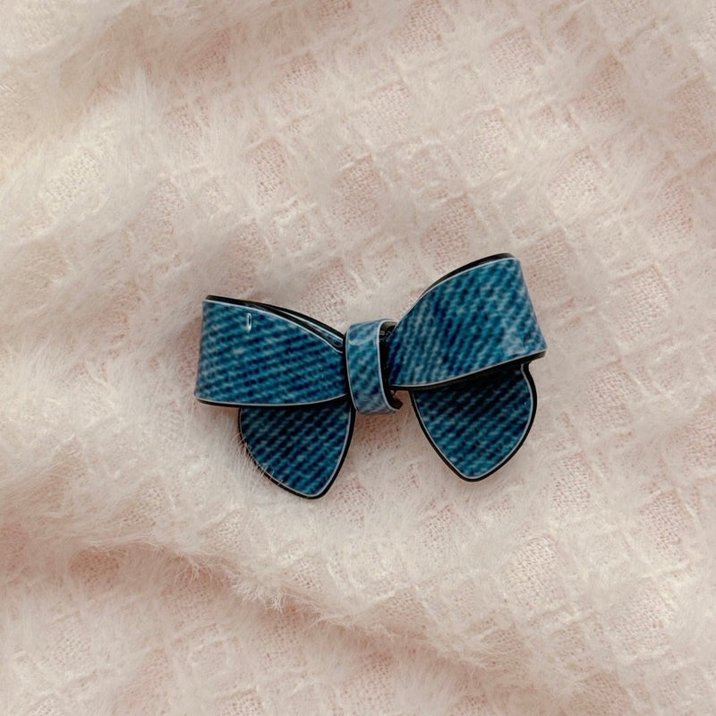 Denim Ribbon Clip - MAISON MARBLE