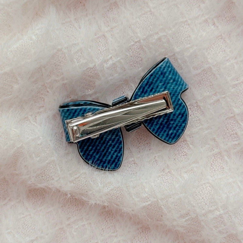 Denim Ribbon Clip - MAISON MARBLE