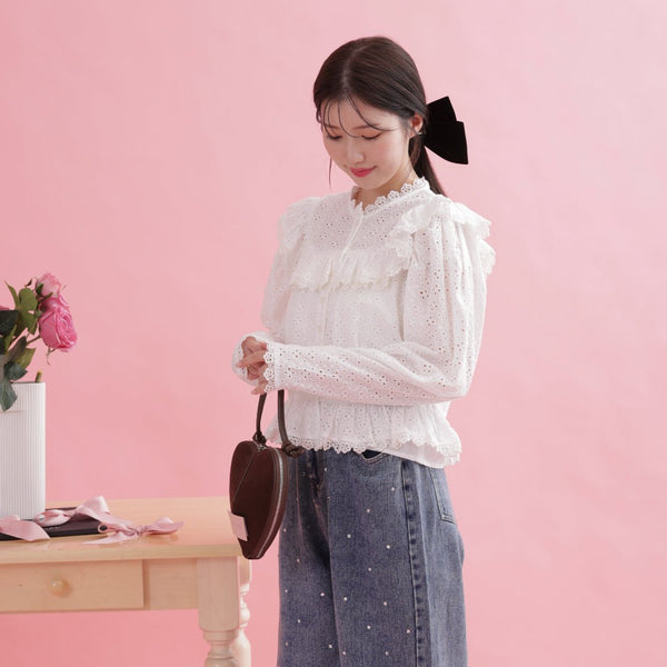 Diana Lace Blouse - MAISON MARBLE