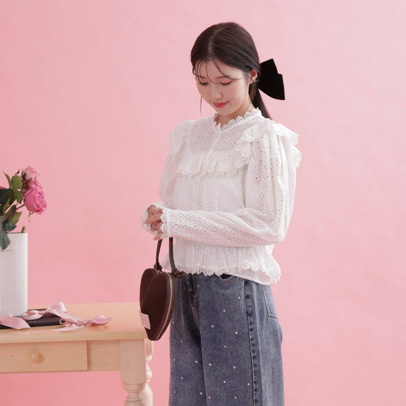 Diana Lace Blouse - MAISON MARBLE