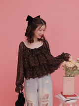 Dot Layered Blouse - MAISON MARBLE
