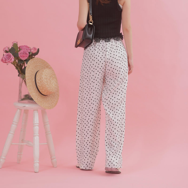 Dot Pleats Pants - MAISON MARBLE