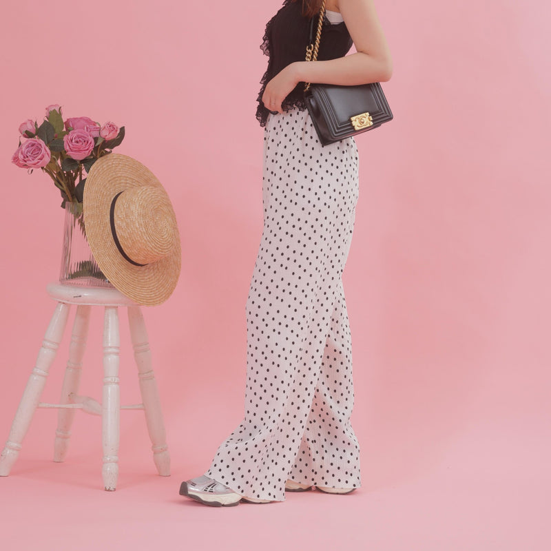 Dot Pleats Pants - MAISON MARBLE