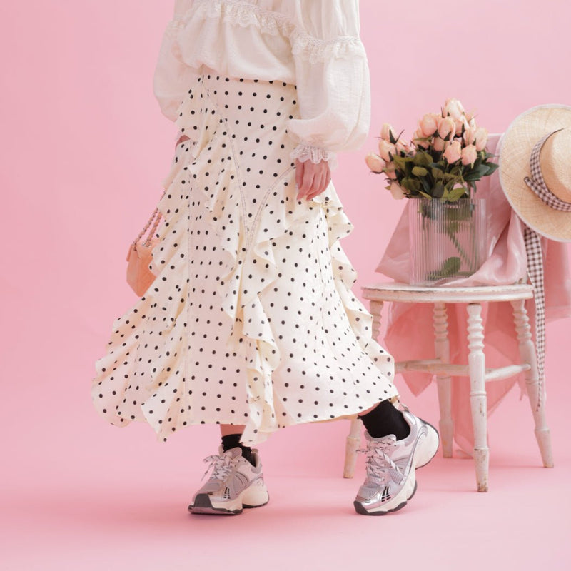 Dot Ruffle Skirt - MAISON MARBLE