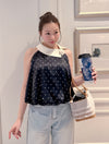 Dot Satin Balloon Tops - MAISON MARBLE
