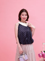 Dot Satin Balloon Tops - MAISON MARBLE