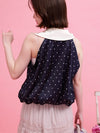 Dot Satin Balloon Tops - MAISON MARBLE