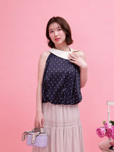 Dot Satin Balloon Tops - MAISON MARBLE