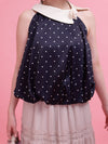 Dot Satin Balloon Tops - MAISON MARBLE