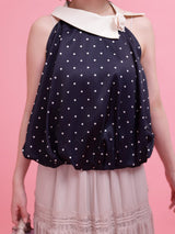 Dot Satin Balloon Tops - MAISON MARBLE