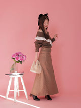 Drape Check Skirt - MAISON MARBLE