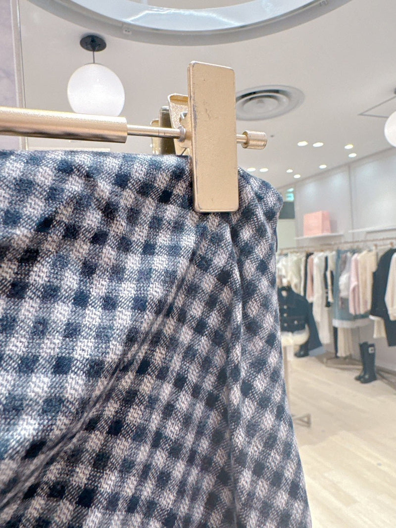Drape Check Skirt - MAISON MARBLE