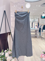 Drape Check Skirt - MAISON MARBLE