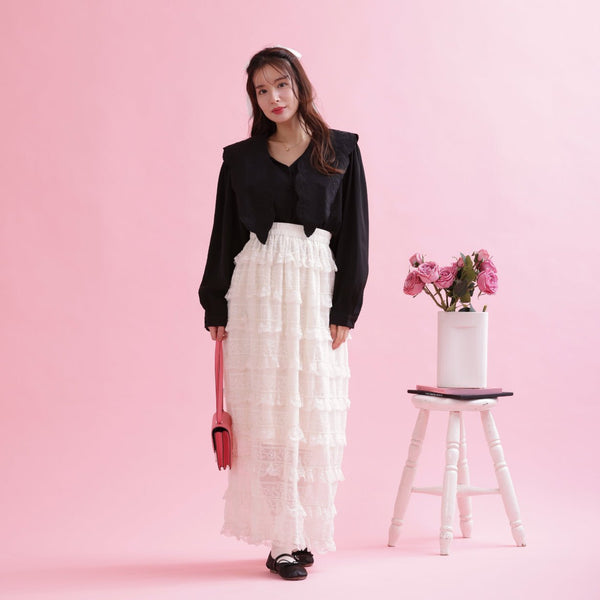 Dreamy Lace Skirt - MAISON MARBLE