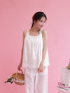 Embroidery Cotton Set Tops - MAISON MARBLE