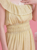 Embroidery Flower Dress - MAISON MARBLE