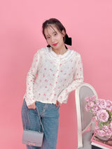 Fleur Lacy Cardigan - MAISON MARBLE