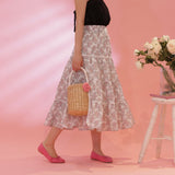 Floral Tiered Skirt - MAISON MARBLE