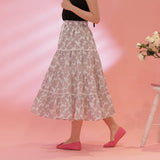 Floral Tiered Skirt - MAISON MARBLE