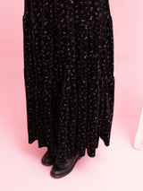 Floral Velour Skirt - MAISON MARBLE