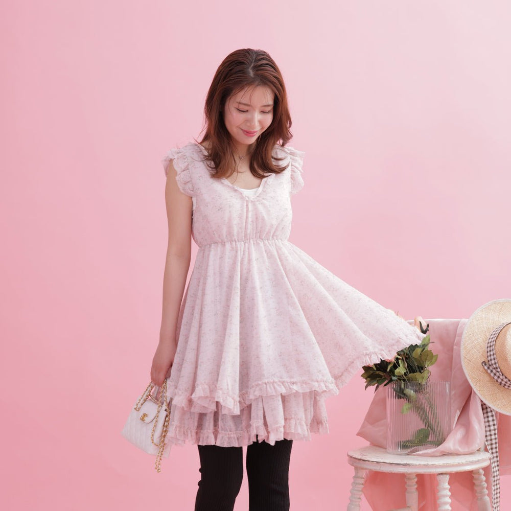 ワンピース MAISON MARBLE Lunar Dress Flower Frill Dress – MAISON MARBLE