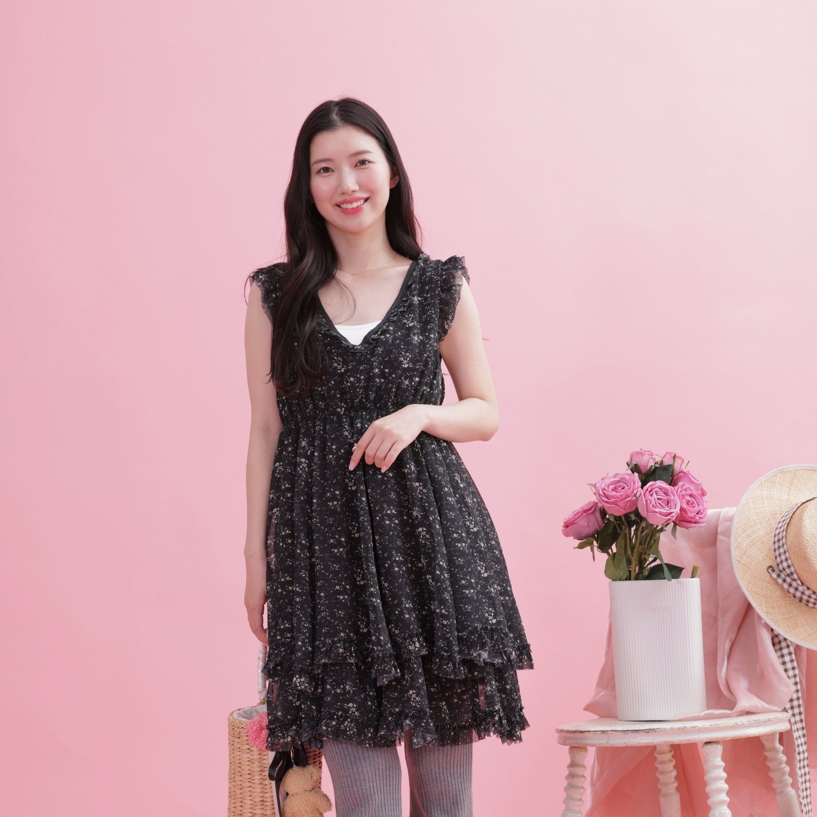 Flower Frill Dress