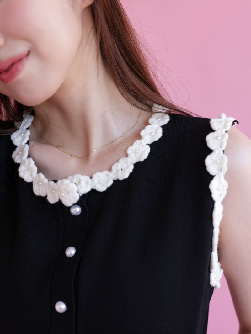 Flower Lace Knit Set - MAISON MARBLE