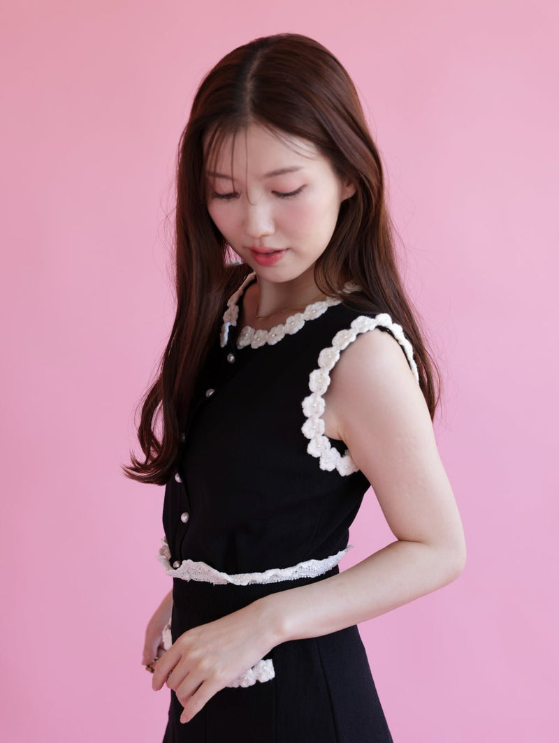 Flower Lace Knit Set - MAISON MARBLE