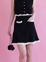 Flower Lace Knit Set - MAISON MARBLE