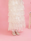 Flower Lace Tiered Skirt - MAISON MARBLE