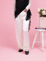 Flower Patch Satin Pants - MAISON MARBLE