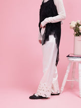 Flower Patch Satin Pants - MAISON MARBLE