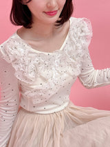Frill Bloom Dot Tops - MAISON MARBLE