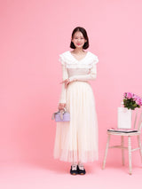Frill Collar Rib Knit - MAISON MARBLE