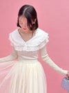 Frill Collar Rib Knit - MAISON MARBLE