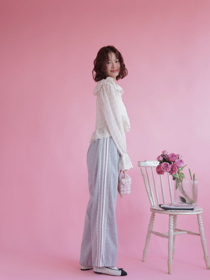 Frill Crop Blouse - MAISON MARBLE
