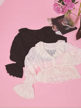 Frill Crop Blouse - MAISON MARBLE