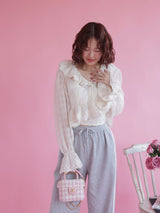 Frill Crop Blouse - MAISON MARBLE
