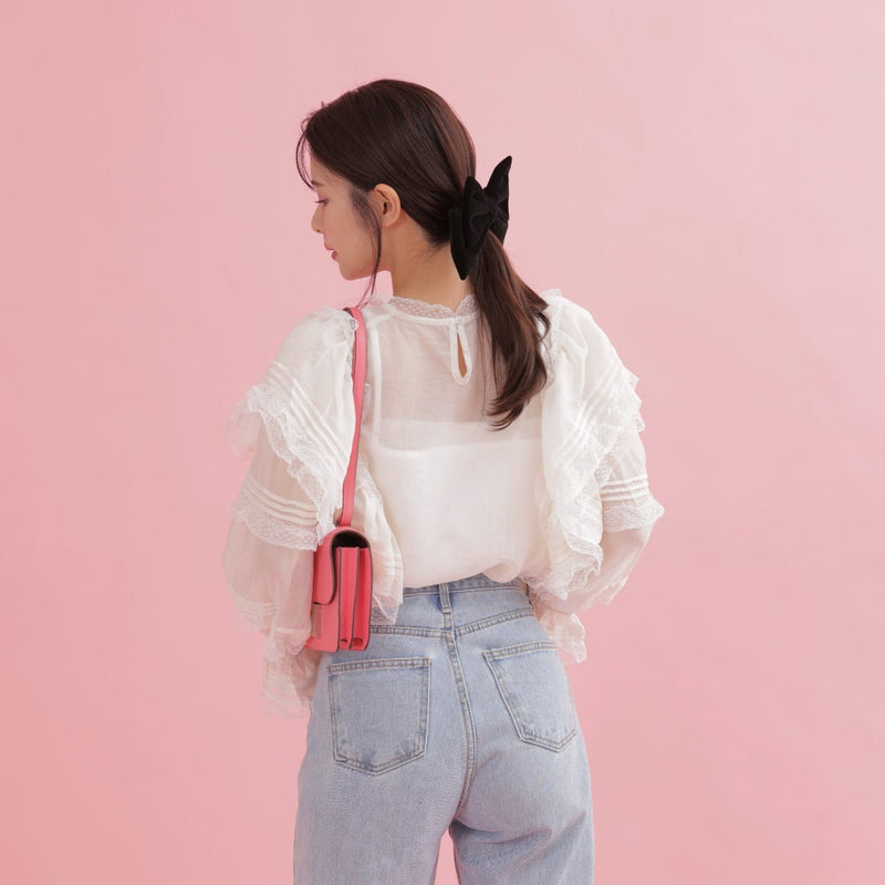 Frill Jeanne Blouse - MAISON MARBLE